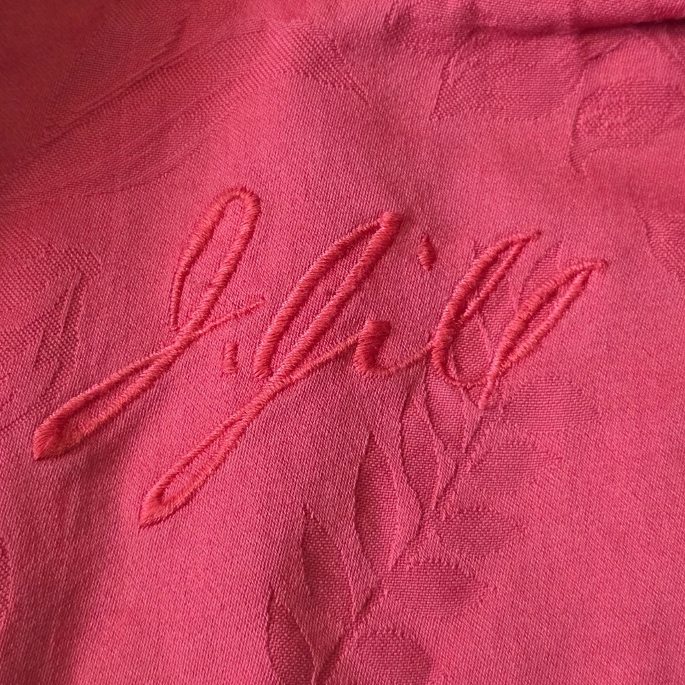 J. Jill Coral Pink Jacquard Leaf Cotton Trucker Jacket Womens Large L Button Up - Picture 3 of 10